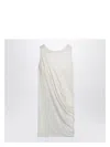 Rick Owens Draped Cotton Sleeveless Top In Neutral Palette In White