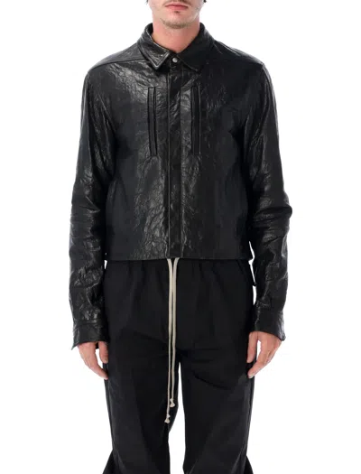 Rick Owens Alice Leather Jacket In Black