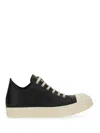 Rick Owens Black Porterville Low Sneaks Sneakers In Black