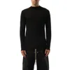 Rick Owens Black Wool Crew-neck Sweater In Black