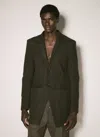 Rick Owens Button Pockets Coat In Black