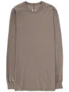 Rick Owens Level Crew Neck Long Sleeve T-shirt In Brown