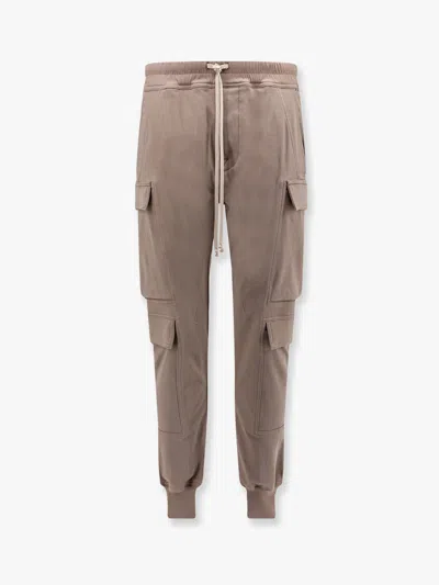 Rick Owens Men Mastodon Megacargo Organic Cotton Jogging Trouser In Pink