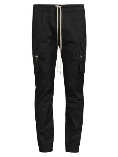 Rick Owens Men's Mastodon Stretch-cotton Cargo Pants In Black