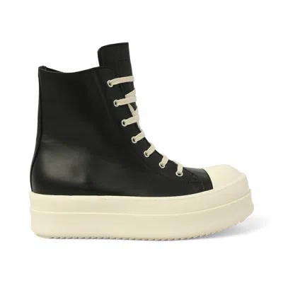 Rick Owens Men's Mega Bumper Sneaks Sneakers In Black/milk/milk