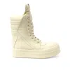 Rick Owens White High-top Sneakers With Platform Sole