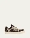 Rick Owens Megalace Suede Sneakers In Mahogany/milk