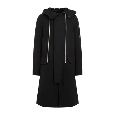 Rick Owens Black Megaparka Cotton Coat