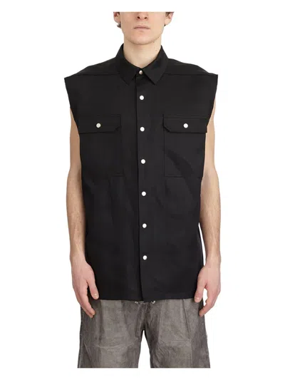 Rick Owens Men's Outershirt Senza Maniche Jumbo Black | Size It 50 | Lrr01e5708twl09 Color Black