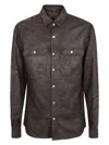 Rick Owens Men Outeshirt Leather Jacket