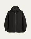 Rick Owens Men's Oversized Hooded Peter Bomber Jacket In Black