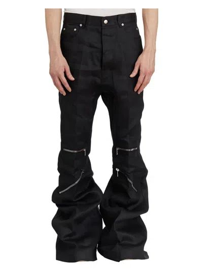 RICK OWENS MEN'S PANTALONI BOLAN CARGO BLACK | SIZE 31 | LRU01E5336TWL09 COLOR BLACK