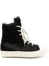 Rick Owens High Pony Sneaker In 911 Black/milk/milk