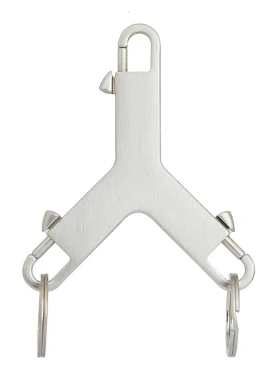 Rick Owens Men's Porta Chiavi Cerberus In Silver