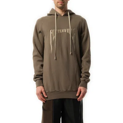 Rick Owens Men's Porterville Embroidered Hoodie In Dust/pearl