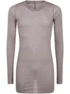 Rick Owens Forever Long-sleeves T-shirt In Gray