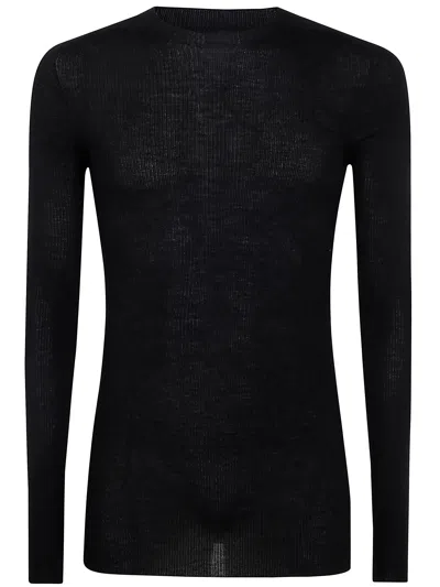 Rick Owens Men Ribbed Round Neck Sweater