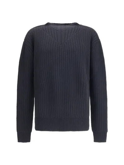 Rick Owens Men Ribbed Sweater In Black