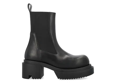 Pre-owned Rick Owens Men's  Beatle Bogun Boot Sneakers In Black
