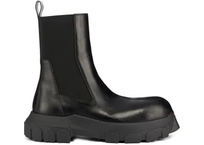 Pre-owned Rick Owens Men's  Beatle Bozo Tractor Boots Sneakers In Black