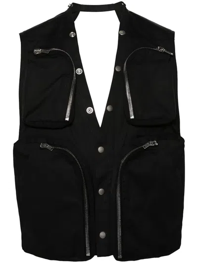 Pre-owned Rick Owens Men's  Cargo Vest In Black