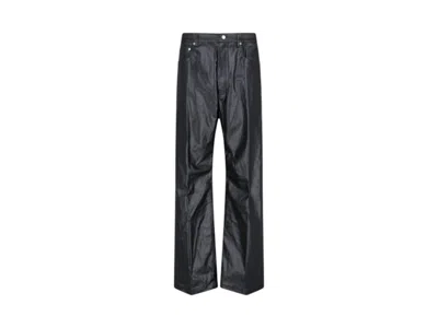 Pre-owned Rick Owens Men's  Coated Denim Geth Jeans In Black