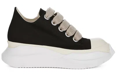 Pre-owned Rick Owens Men's  Concordians Drkshdw Jumbo Lace Abstract Sneakers In Black/milk In Multi