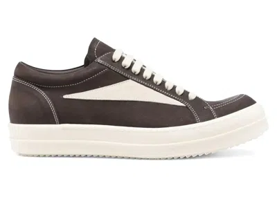 Pre-owned Rick Owens Men's  Concordians Vintage Low Sneakers In Brown/milk