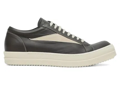 Pre-owned Rick Owens Men's  Concordians Vintage Low Sneakers In Dark Dust/milk In Multi