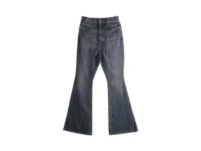 Pre-owned Rick Owens Men's  Denim Bolan Bootcut Pants In Washed Grey In Gray