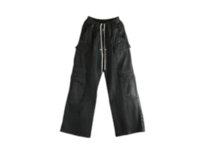 Pre-owned Rick Owens Men's  Double Cargo Jumbo Belas Pants In Black Wax