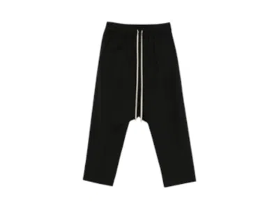 Pre-owned Rick Owens Men's  Drawstring Cropped Trousers In Black