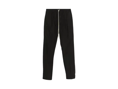 Pre-owned Rick Owens Men's  Drawstring Slim Long Pantaloni In Black