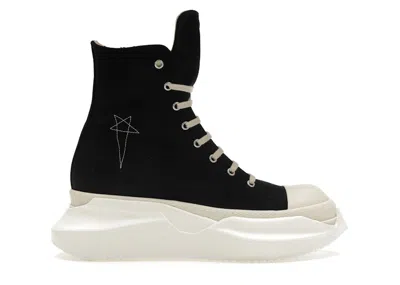 Pre-owned Rick Owens Men's  Drkshdw Abstract High Top Embroidered Pentagram Sneakers In Black/milk