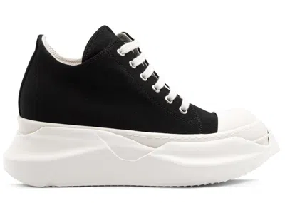 Pre-owned Rick Owens Men's  Drkshdw Abstract Low Milk Sneakers In Black/white In Multi