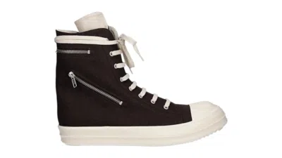 Pre-owned Rick Owens Men's  Drkshdw Cargo High Concordians Sneakers In Brown/milk