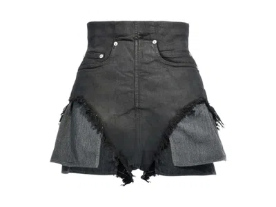 Pre-owned Rick Owens Men's  Drkshdw Dirt Cutoffs Shorts In Black/wax