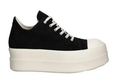 Pre-owned Rick Owens Men's  Drkshdw Double Bumper Low Sneakers In Black/milk/fleece