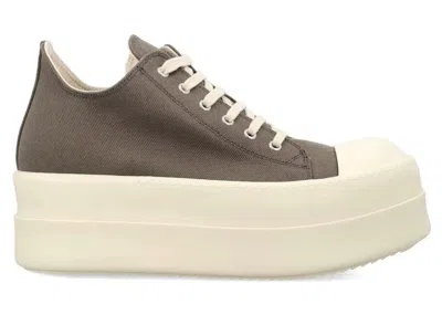 Pre-owned Rick Owens Men's  Drkshdw Double Bumper Low Sneakers In Dust/milk