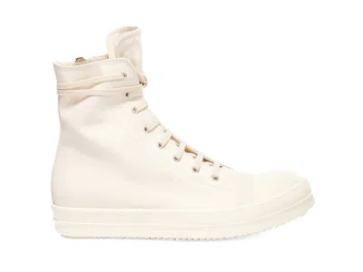 Pre-owned Rick Owens Men's  Drkshdw Fogachine Hi Sneakers In Natural Milk