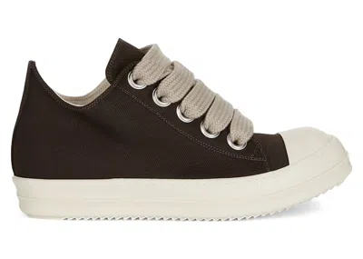 Pre-owned Rick Owens Men's  Drkshdw Jumbo Lace Low Denim Sneakers In Dark Dust/milk In Multi