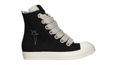 Pre-owned Rick Owens Men's  Drkshdw Jumbolace High Sneakers In Black/milk In Multi