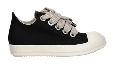 Pre-owned Rick Owens Men's  Drkshdw Jumbolace Low Sneaks Sneakers In Black/milk In Multi
