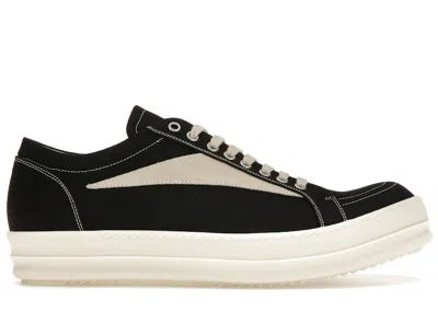 Pre-owned Rick Owens Men's  Drkshdw Lido Vintage Low Sneakers In Black/milk