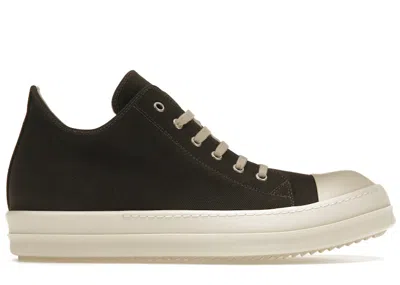 Pre-owned Rick Owens Men's  Drkshdw Low Cotton Nylon Sneakers In Black/milk In Multi