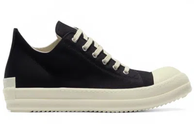 Pre-owned Rick Owens Men's  Drkshdw Low (drkshdw Heel Logo) Sneakers In Black/milk In Multi