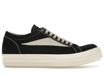 Pre-owned Rick Owens Men's  Drkshdw Luxor Vintage Low Milk Sneakers In Black/white