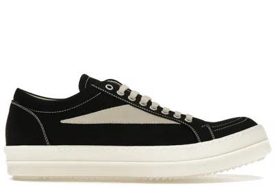 Pre-owned Rick Owens Men's  Drkshdw Porterville Vintage Low Sneakers In Black/milk