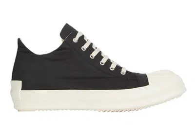 Pre-owned Rick Owens Men's  Drkshdw Strobe Cotton Nylon Low Sneakers In Black/milk