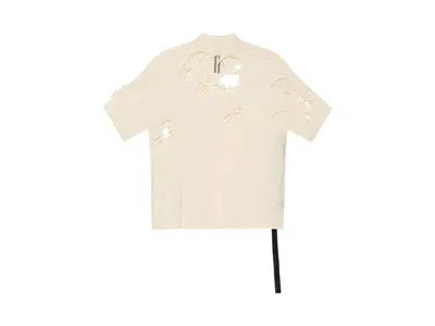 Pre-owned Rick Owens Men's  Drkshdw Tommy T-shirt In Natural
